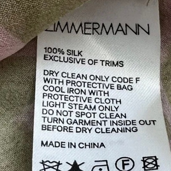 Zimmermann The Lovestruck Ruffle Silk Shirt Floral Roses Sheer blouse size 1 - Picture 10 of 12